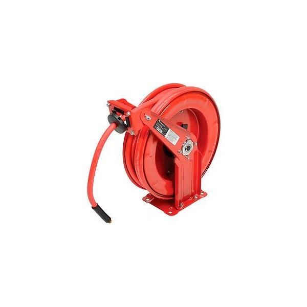 Florida Pneumatic Florida Pneumatic 6801 3/8"x50' 300 PSI Spring Retractable Low Pressure Steel Hose Reel 6801 - main